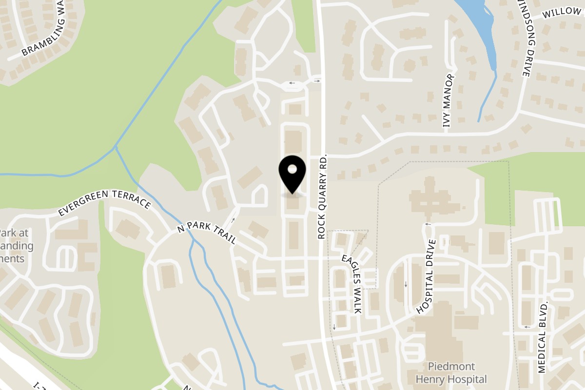 Map showing the location of Bench Warmers Sports Grill Stockbridge on 1375 Rock Quarry Rd in Stockbridge