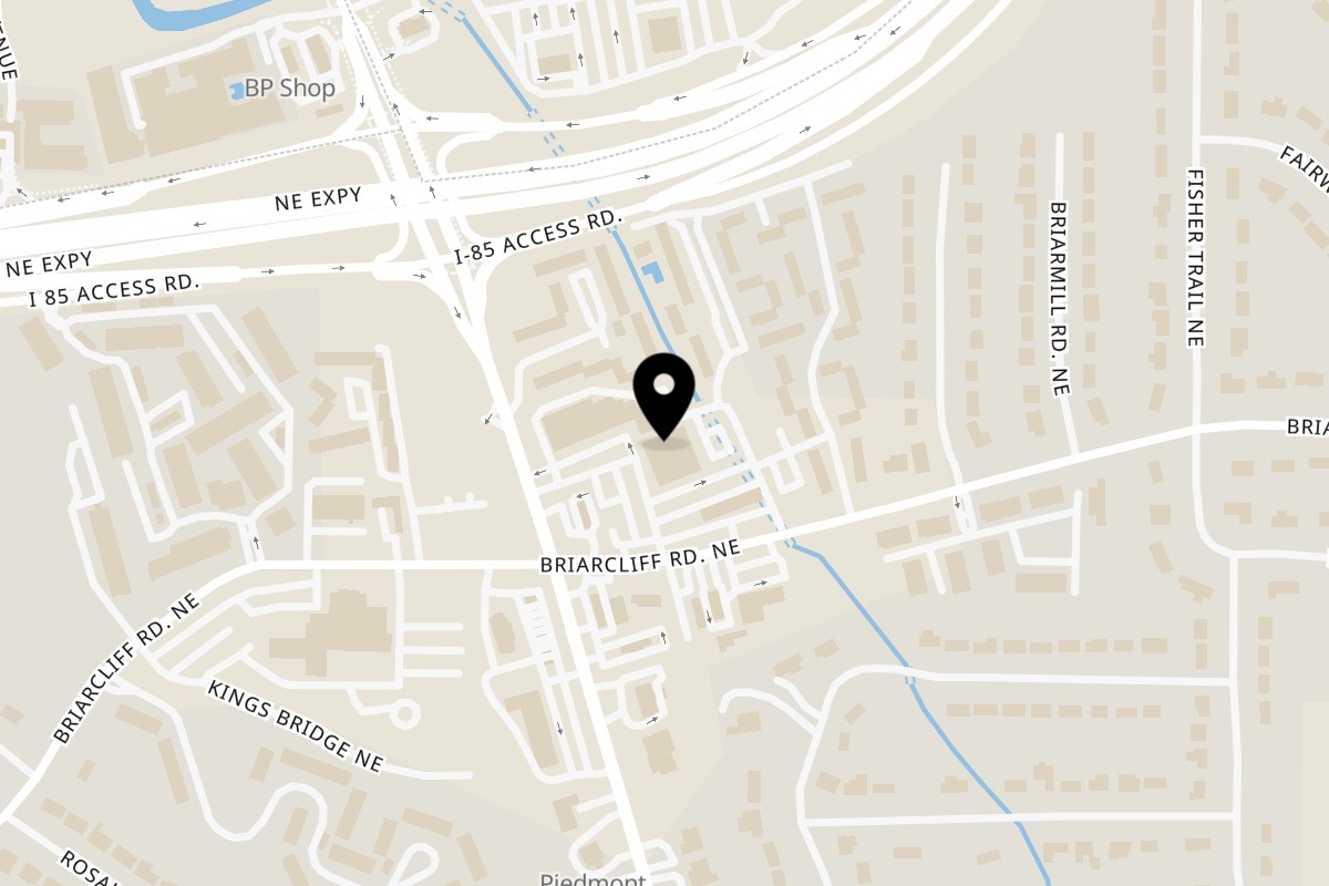 Map showing the location of Bench Warmers Sports Grill Clairmont on 2775 Clairmont Rd in Atlanta